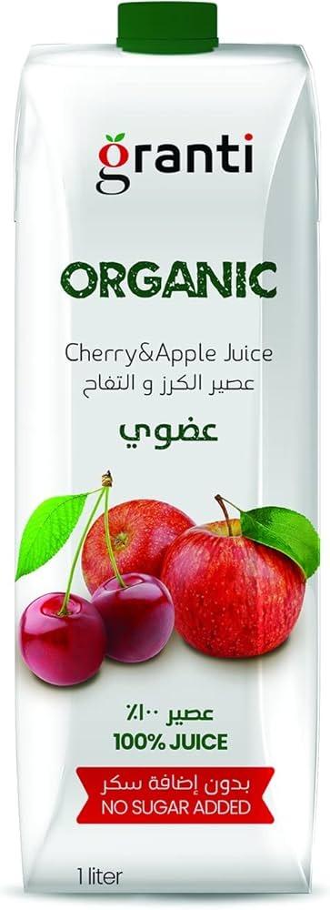 قرانتي عصير  التفاح والكرز عضوي1 لتر | Granti Organic Apple & Cherry Juice 1L