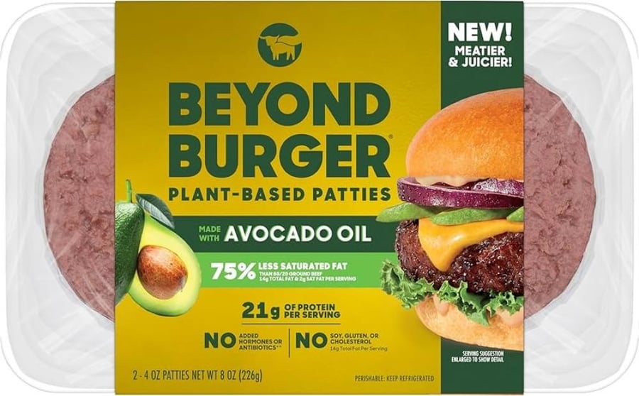 بيوند ميت برغر النباتي، قطعتان مجمدتان (2 × 113) 226 غرام | Beyond Meat Burger Plant Based Patties Frozen (2x113) 226g