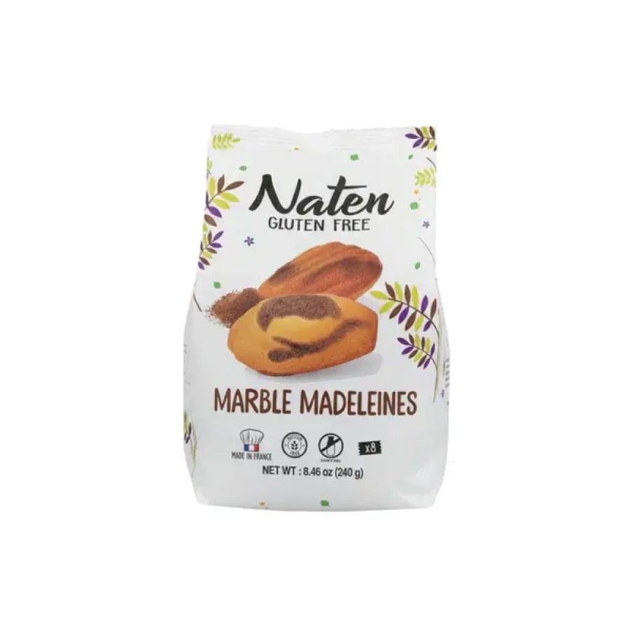 ناتين كعك مادلين ماربل عضوية خالي من الغلوتين 240 غرام | Naten Marble Organic Mandeleines GF 240g