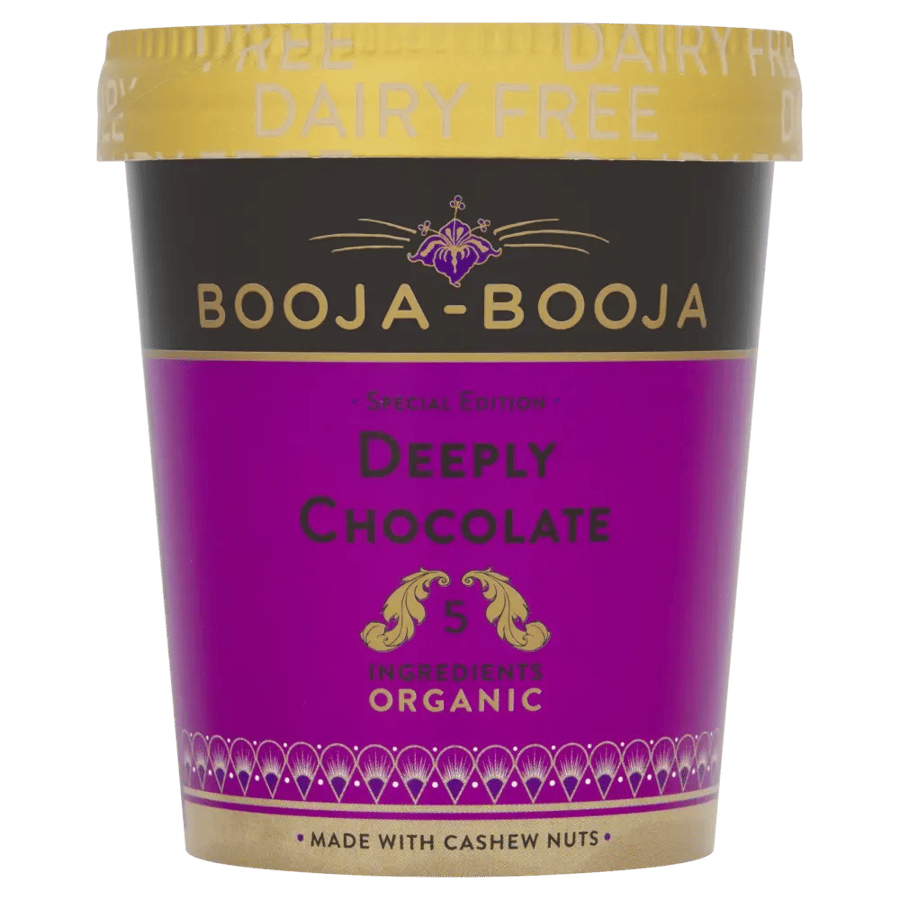 آيسكريم بوجا  بنكهة الشوكولاتة نباتي عضوي  ١١٠مل | Booja Organic Dairy Free Deeply Chocolate Ice Cream 110ml