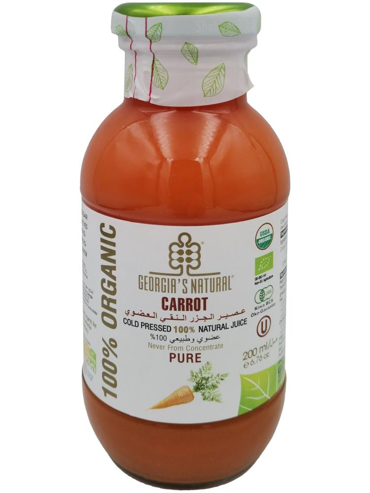 جورجيا عصير الجزر  العضوي النقي 200مل | Georgia's Natural Organic Carrot Juice200ml