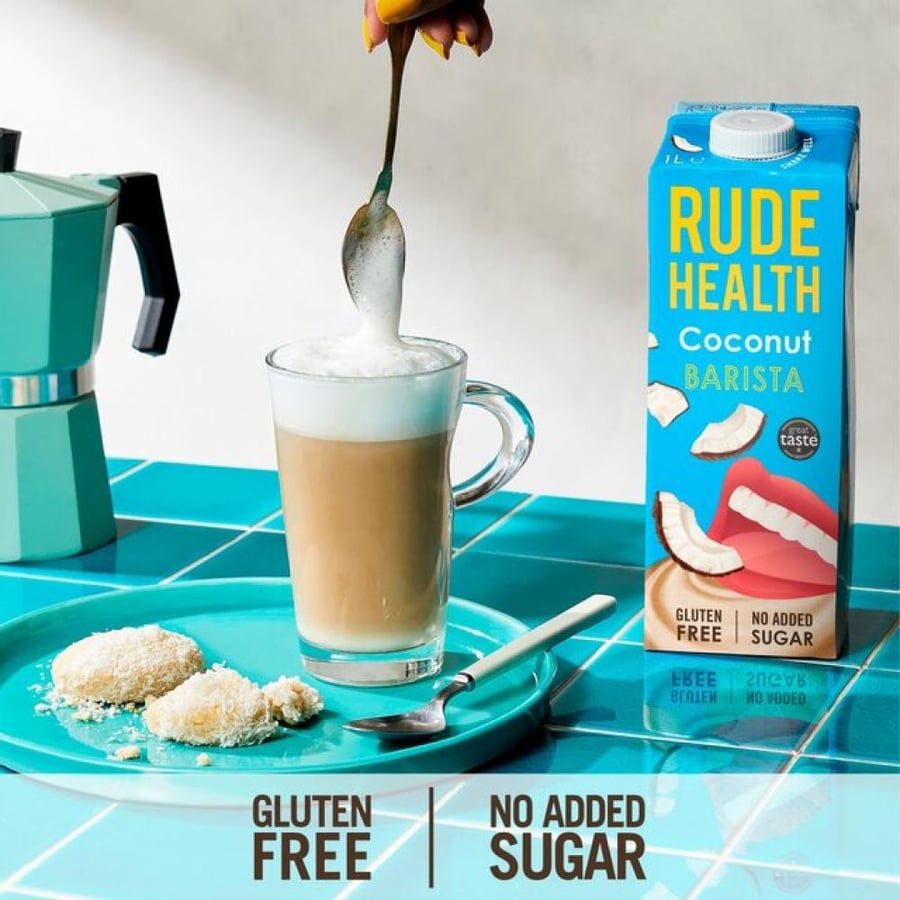 شراب جوز الهند باريستا رفيق القهوة العضوي ١ لتر | Rude Health Organic Coconut Barista 1L