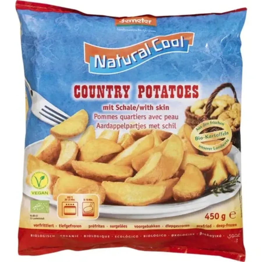 ناتشورال كوول شرائح البطاطس عضوية مجمدة  ٤٥٠غ | Natural Cool Potato Wedges 450g