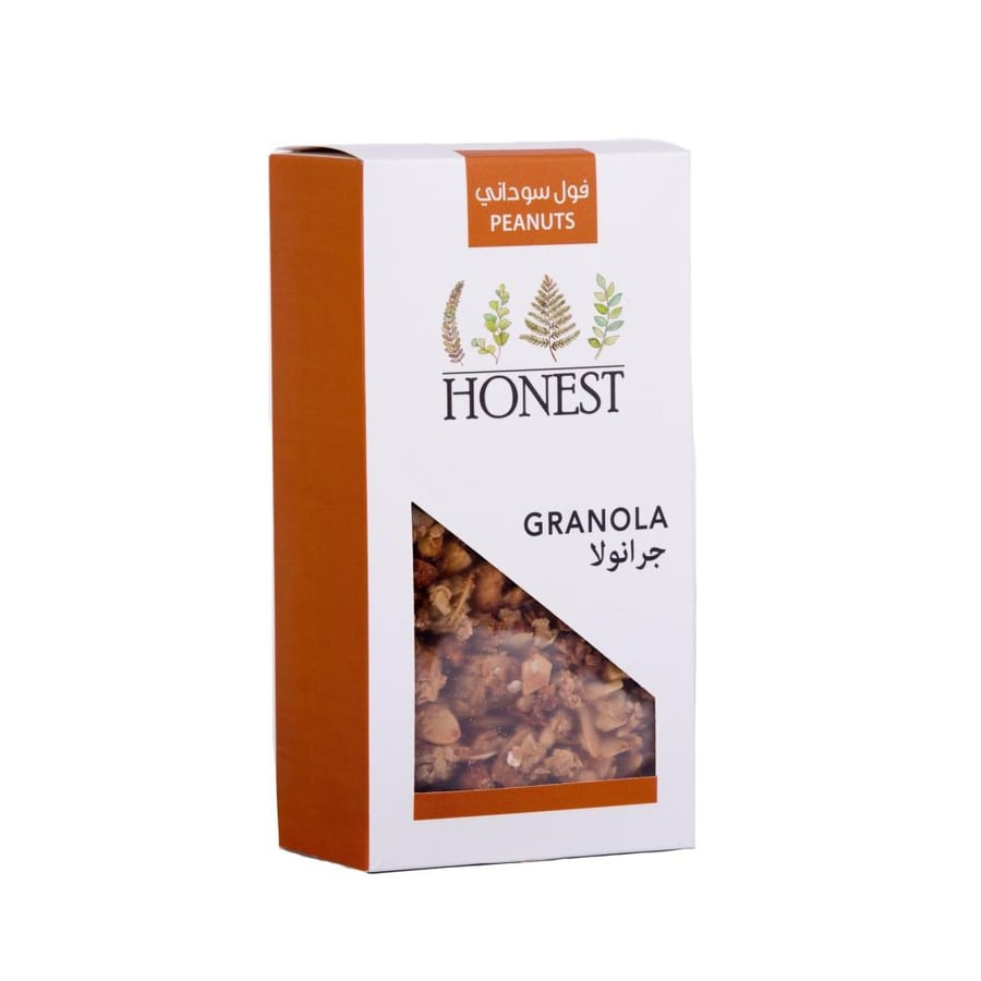 هونست جرانولا حبة قمح كاملة طبيعية 100% بنكهة الفول السوداني | Honest Granola Peanut Butter