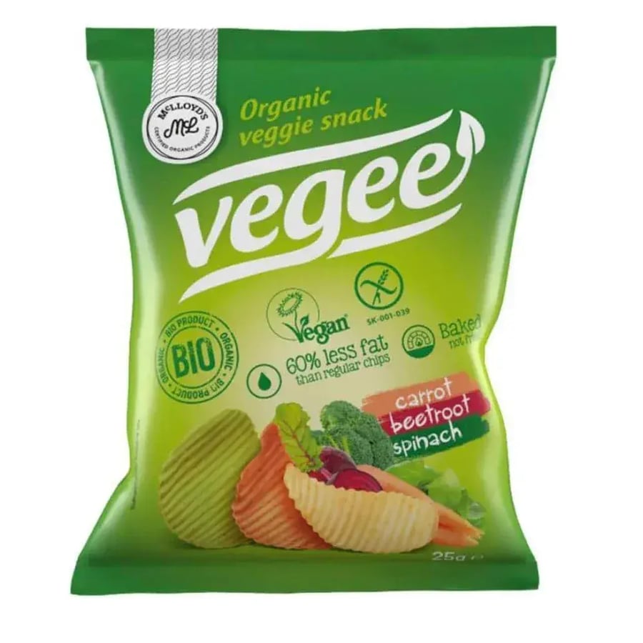 ماكلويدز سناكس بطاطس بالخضروات ٢٥غ | Mclloyd's Baked Organic Veggie Snacks 25g