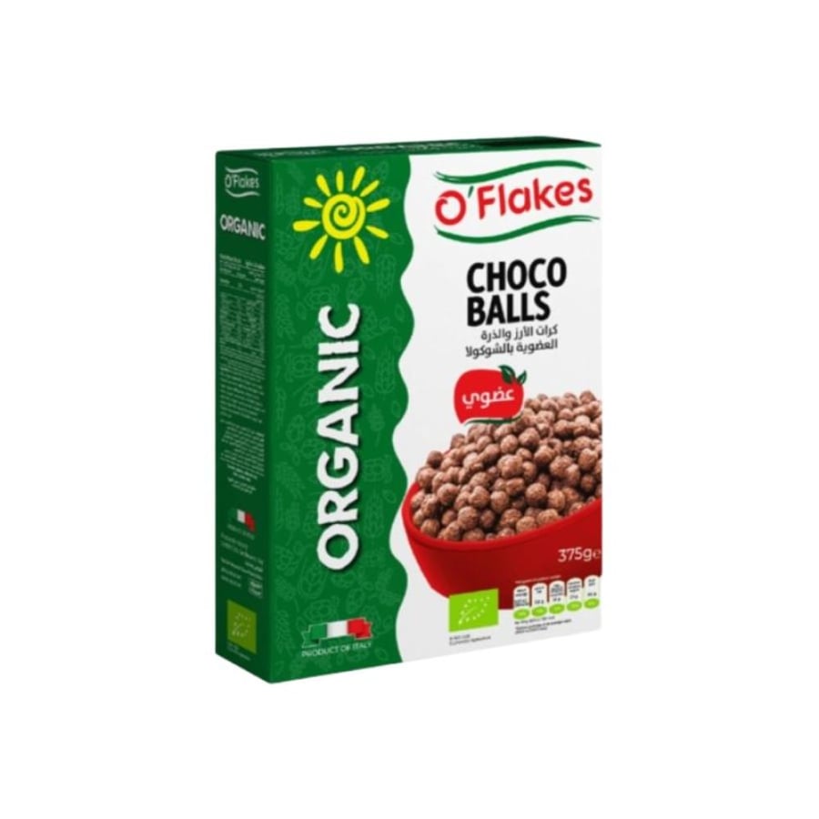 او فليكس كرات شوكولاته عضوية 375 غ | O' Flakes Organic Choco Balls 375g