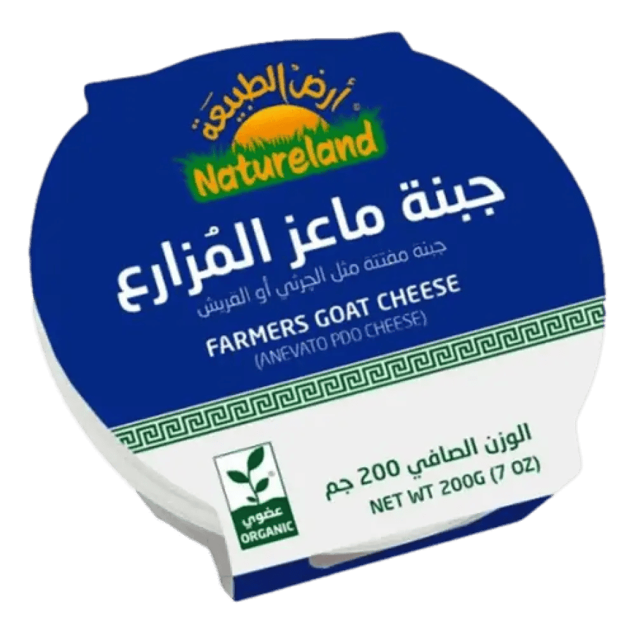 أرض الطبيعة جبنة ماعز يوناني عضوي ٢٠٠غ | Organic Land Organic Goat Cheese 200g