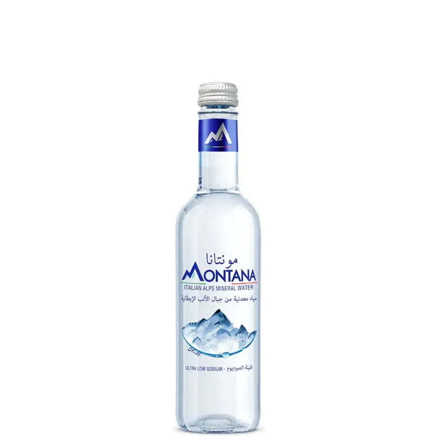 مونتانا مياه معدنية من جبال الالب الايطالية 375مل | Montana Still Glass Water 375ml