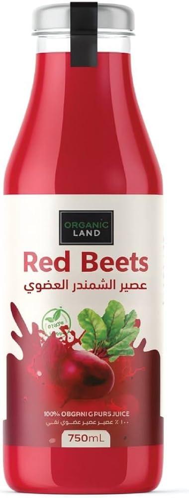 اورجانيك لاند عصيـر الشمندر الاحمر عـضوي ٧٥٠ مل | Organic Land Red Beets Organic Pure Juice 750 ml