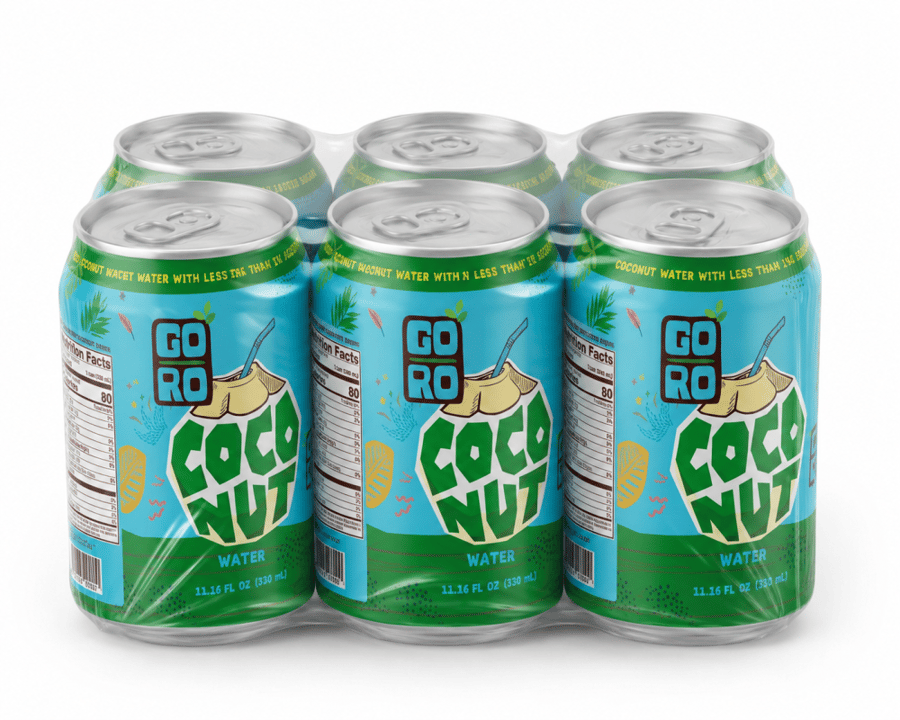 جو رو ماء جوز الهندالعضوي الطبيعي ١٠٠٪ (٦ × ٣٣٠ مل) | GORO Organic Coconut Water (6x330 ml)