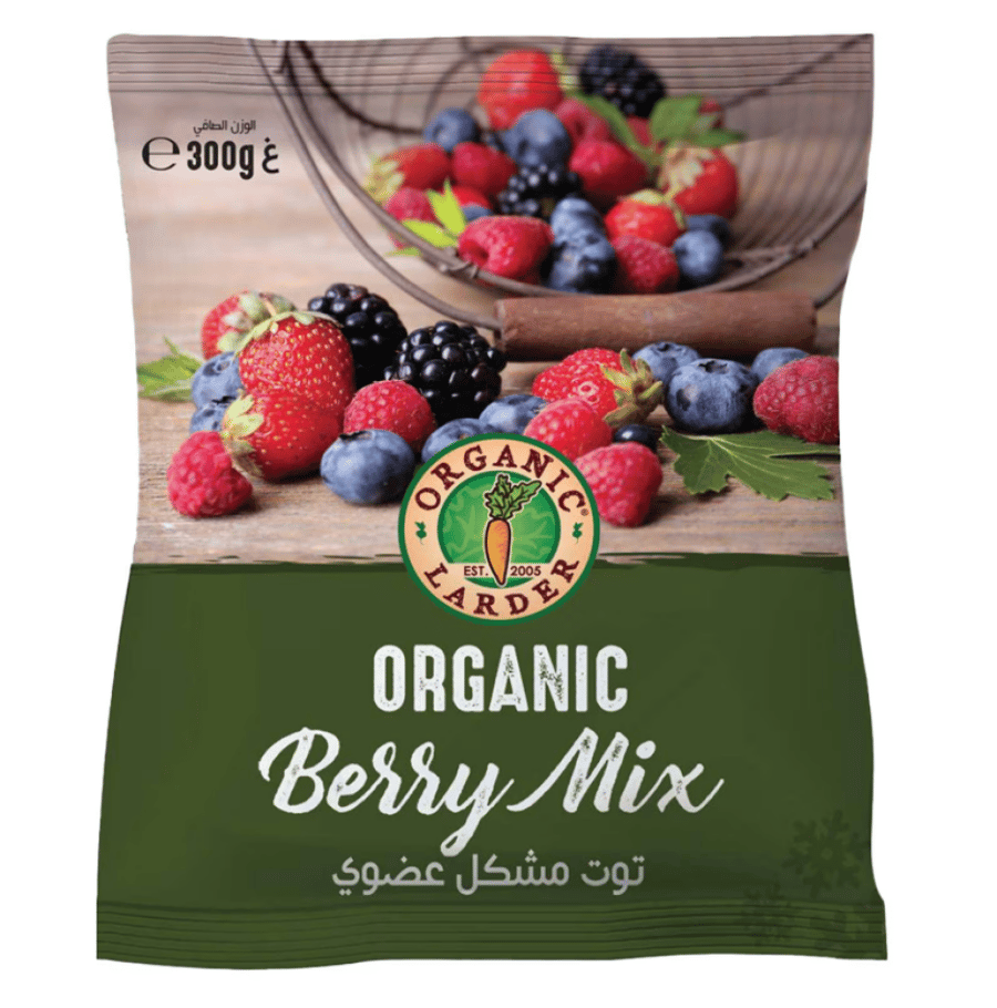 أورجانيك لاردر مشكل  التوت المجمد ٣٠٠غ | Organic Larder Organic Frozen Berry Mix 300g