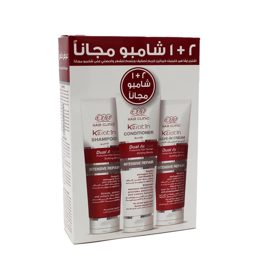 مجموعة إيفا كلينك بالكيراتين للشعر التالف