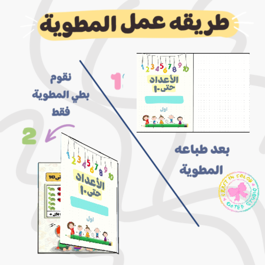مطوية الاعداد حتى ١٠
