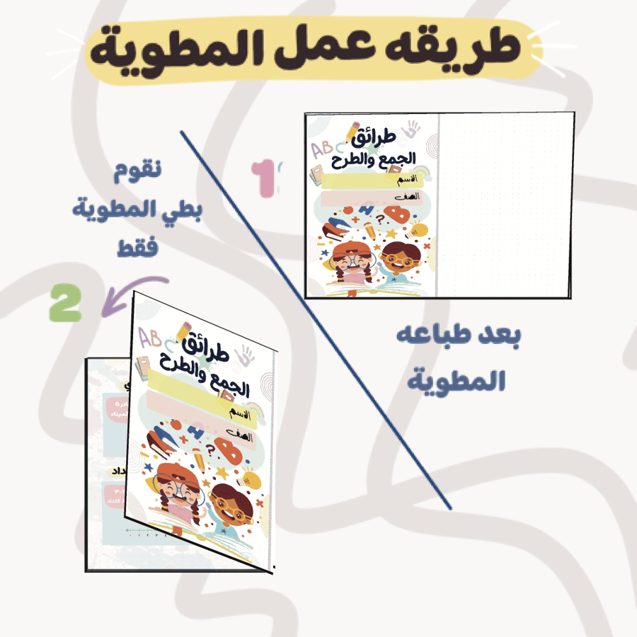 مطوية طرائق الجمع والطرح