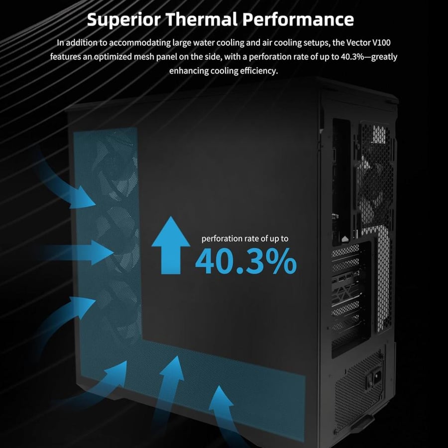 Lian Li V100 ATX Mid-Tower PC Case - Black