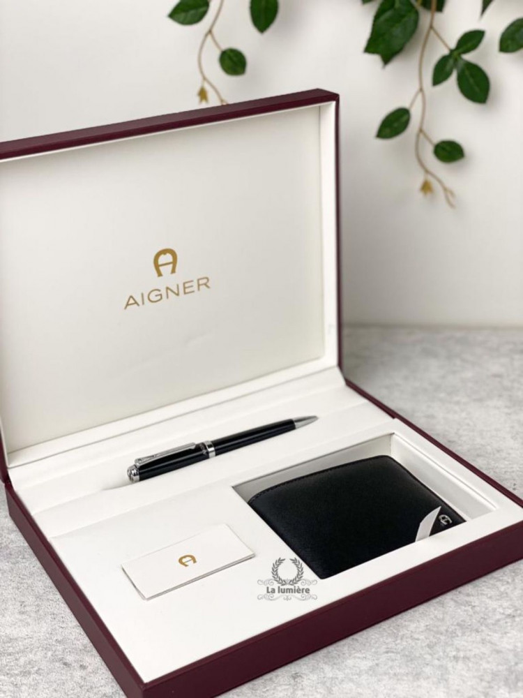 طقم قلم + محفظة aigner