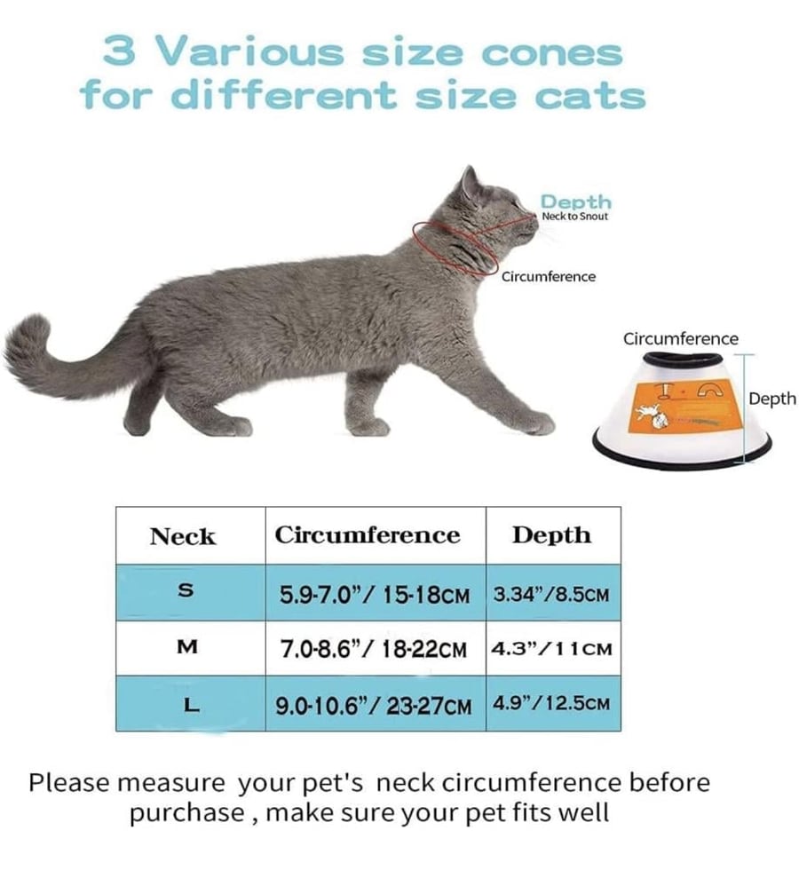 Cone protective pet collar M