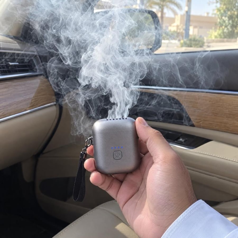 مبخرة الجيب سلفر بالكف داخل السيارة