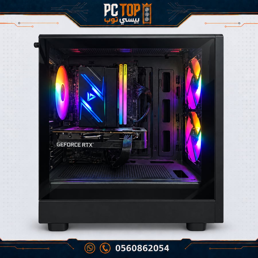 مستعمل | بي سي قيمنق RTX 5050 8GB — i5-12400F الجيل 12 — رام 16GB — تخزين 500GB NVMe