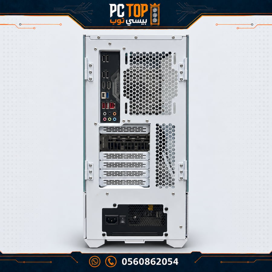 مستعمل بي سي قيمنق ASUS RTX 4060 Ti 8GB — i5-12400F الجيل 12 — رام 16GB DDR5 — 1TB NVMe — Lian Li أبيض