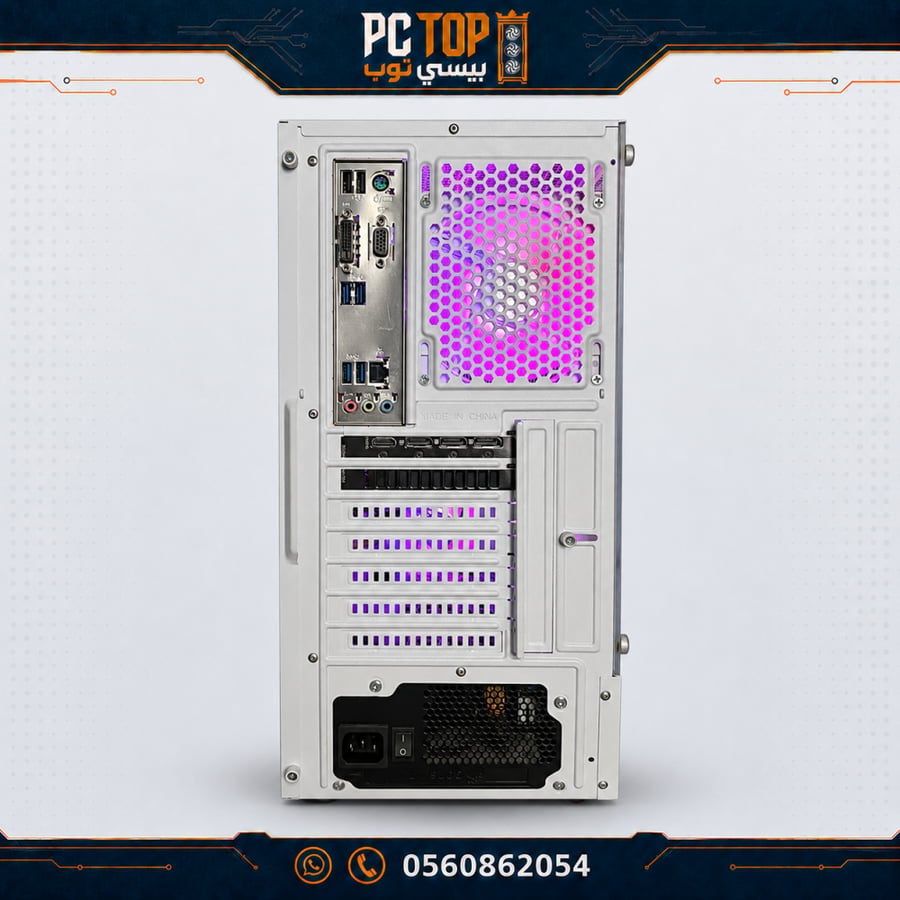 بي سي قيمنق أبيض مستعمل | RTX 3060 12GB | i5-10400 الجيل 10 | رام 16GB | 500GB  | SSD
