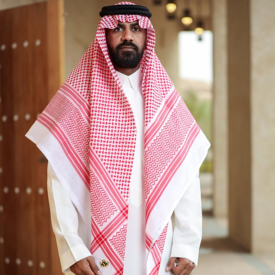 شماغ فلياني احمر الجديد VELL-2-R