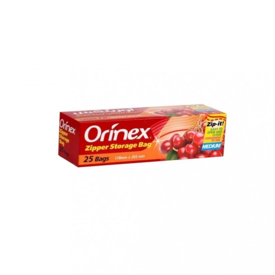Orinex Resealable Food Storage Bags Assorted Sizes (1 Pack)