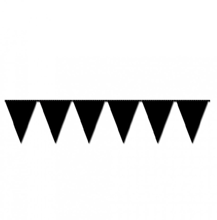 Plain Black Party Decoration Triangle (30pcs)