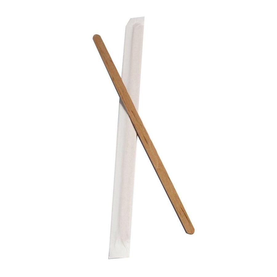 Wooden sticks, coated, for stirring and mixing drinks, various sizes (100 pieces)