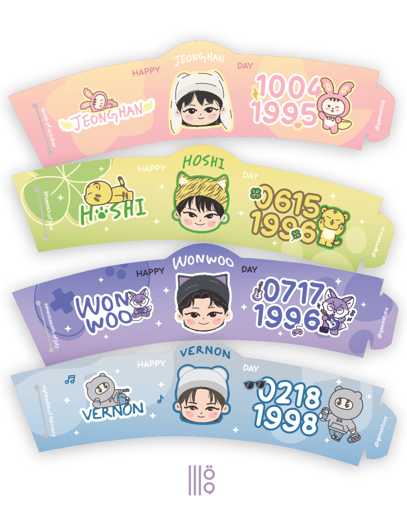 [كوب سليف] أعياد ميلاد سفنتين | Seventeen Birthday Boys cup sleeve