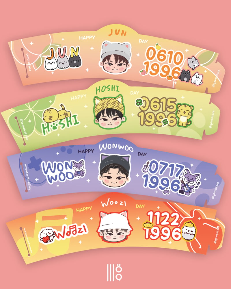 [كوب سليف] أعياد ميلاد سفنتين | Seventeen Birthday Boys cup sleeve