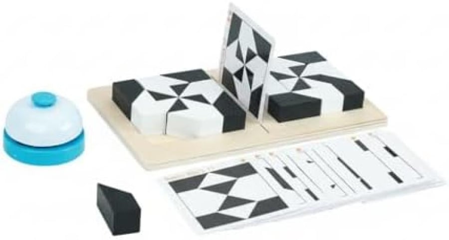 Two player battle puzzle board with bell