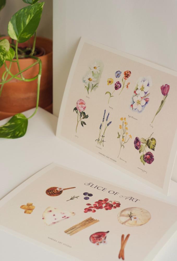 A4 prints - slice of art - مع حدود