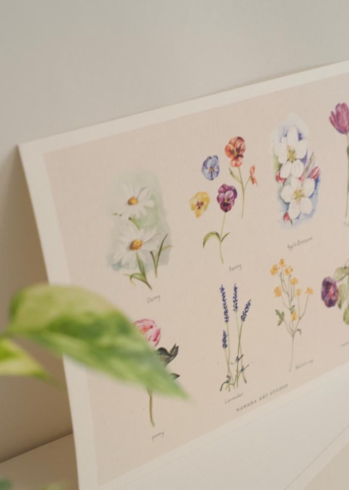 Flower guide A4 - مع حدود