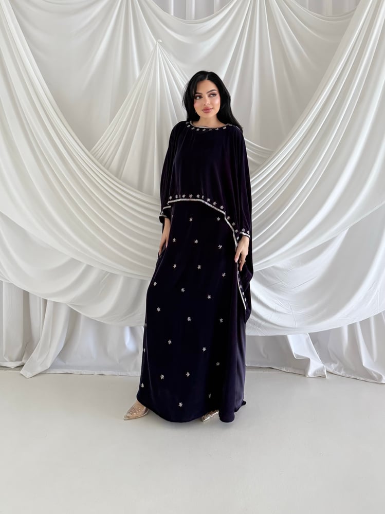 فستان سهرة أنيق طويل مع شال للنساء للحفلات والمناسبات،
