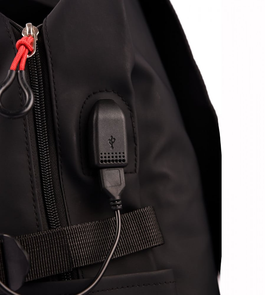 Leather backpack