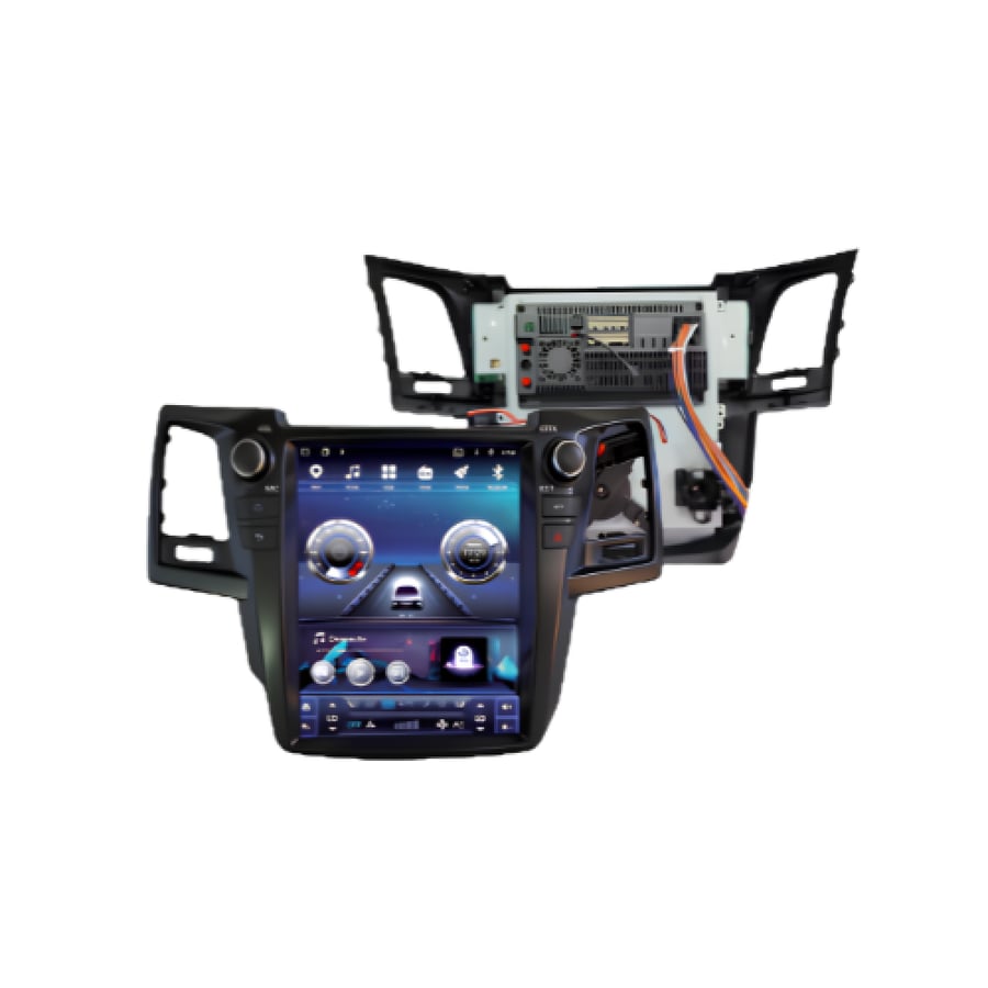 شاشة سيارة تويوتا فورتشنر (TOYOTA Fortuner 2007–2016) عمودية مقاس 12.1 بوصة - نظام أندرويد 14 ولوحة أم TS10 رام 4GB ودعم CarPlay و Android Auto