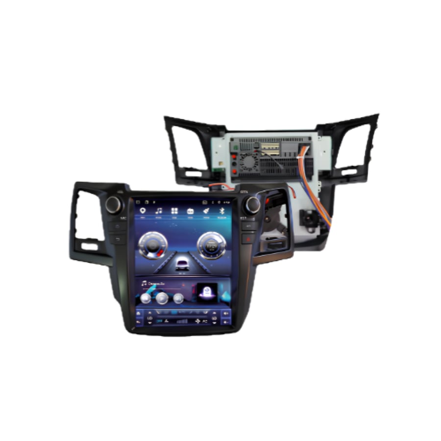 شاشة سيارة تويوتا فورتشنر (TOYOTA Fortuner 2007–2016) عمودية مقاس 12.1 بوصة - نظام أندرويد 14 ولوحة أم TS10 رام 4GB ودعم CarPlay و Android Auto