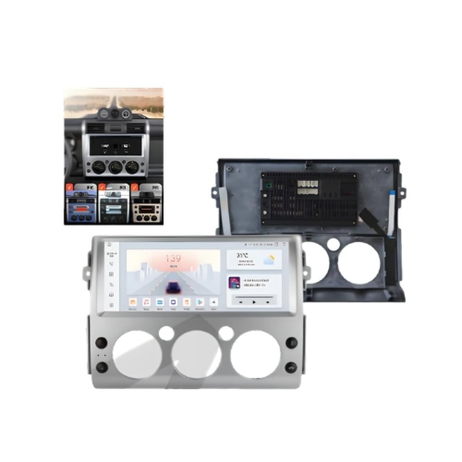شاشة سيارة تويوتا إف جي (TOYOTA FJ 2011–2023) مقاس 12.3 بوصة نظام أندرويد 14 - لوحة أم TS10 رام 4GB ودعم CarPlay و Android Auto