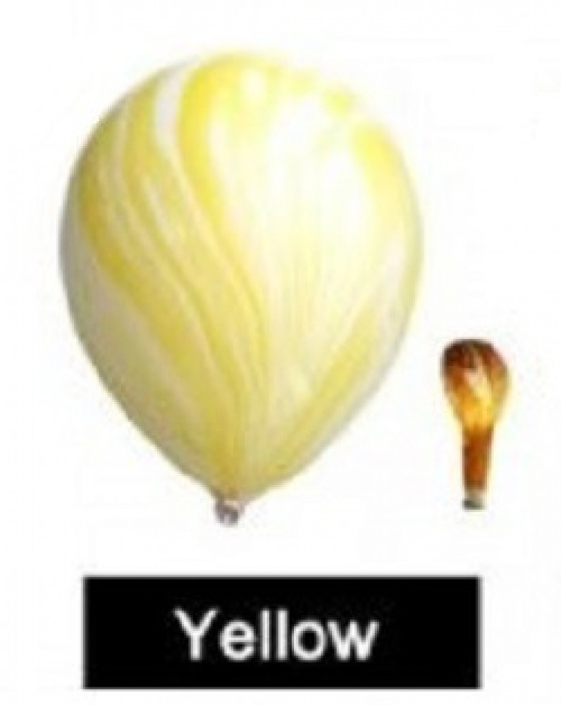 بالون ماربل مقاس 12 انش لون  اصفر - Yellow - SM12Y