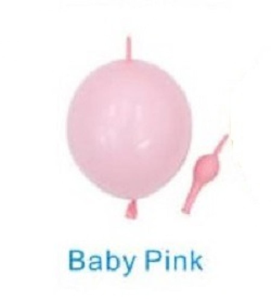 بالون ستاندر  ربطه   مقاس 10 انش لون   بيبي بنك  - Baby Pink