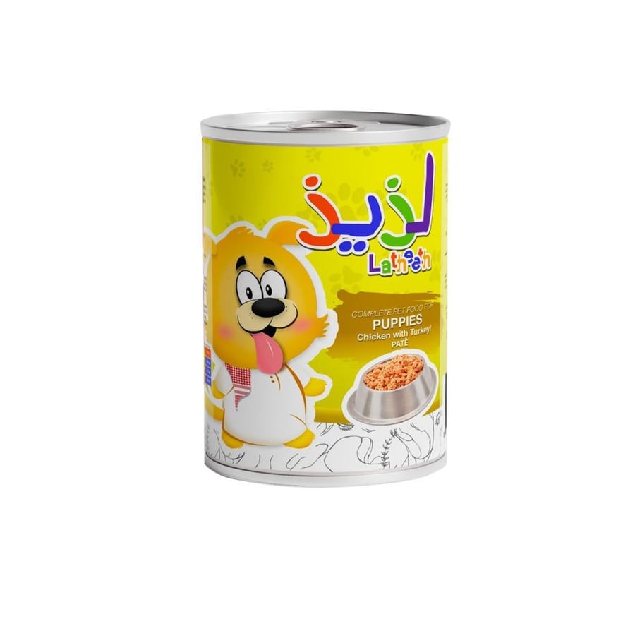 لذيذ معلب للكلاب الصغيرة بنكهة الدجاج مع ديك رومي باتيه 405 جرام