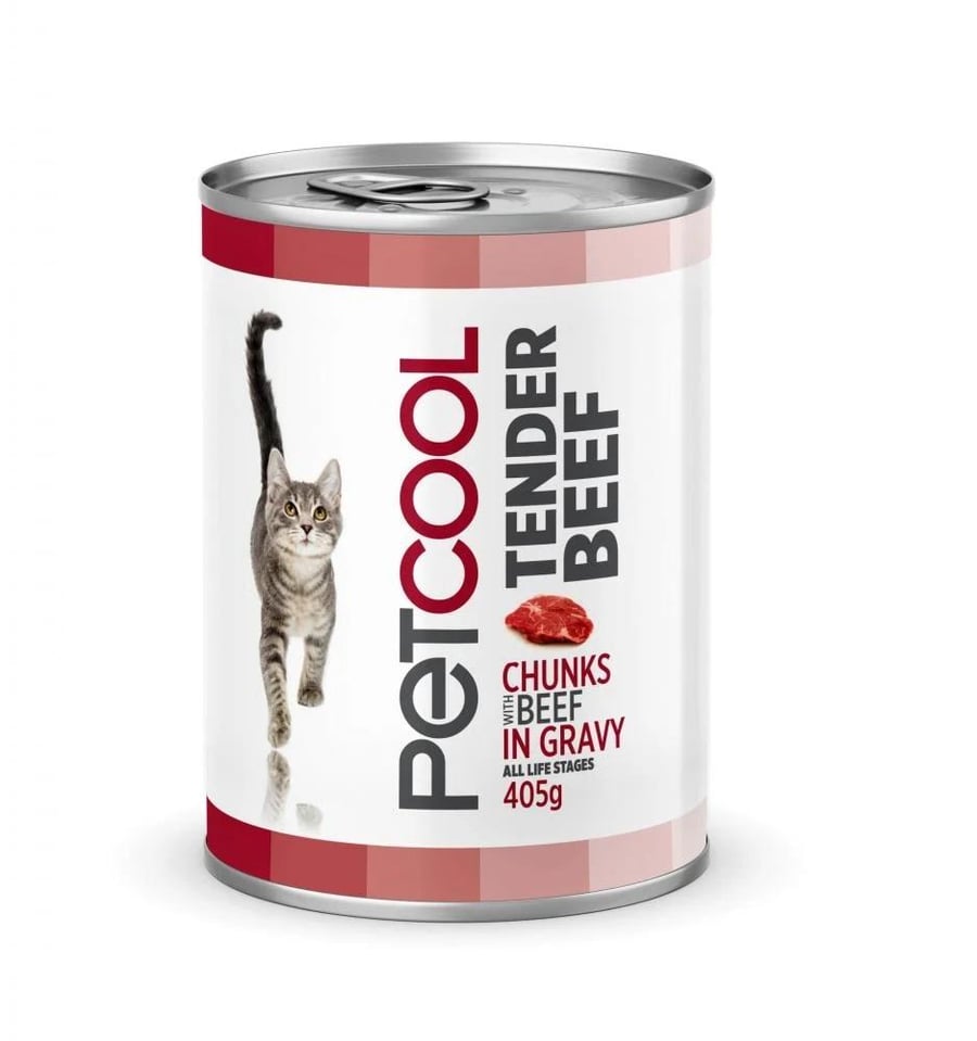 PeTCOOL بيت كول معلبات قطط بنكهة اللحم البقري 405 ج