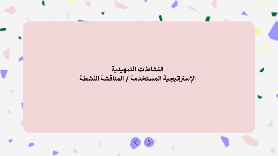 عرض تقديمي لمادة اللغة العربية (1-2 ) الفصل الدراسي الثاني للصف الأول ثانوي