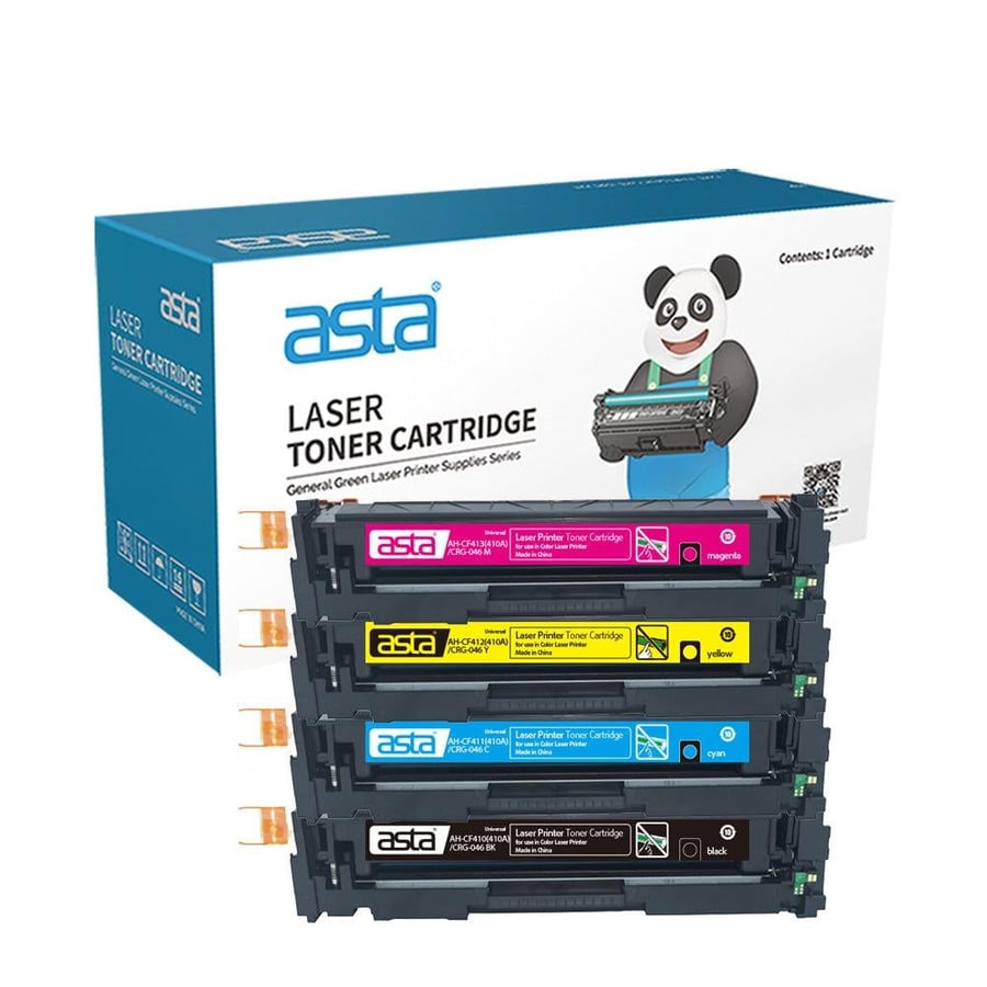 طقم خراطيش حبر ASTA 410A ملون متوافق مع طابعات HP وCanon
