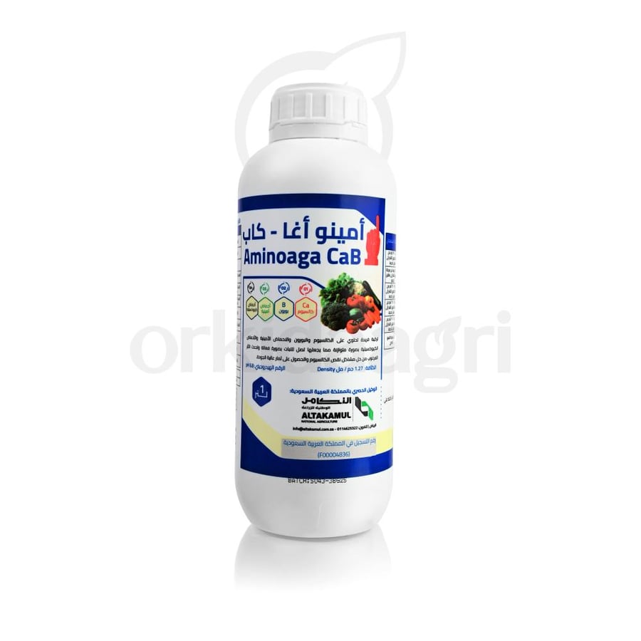 أمينو أغا كاب سماد كالسيوم وبورون بالأحماض الأمينية لتحسين العقد وجودة الثمار 1 لتر