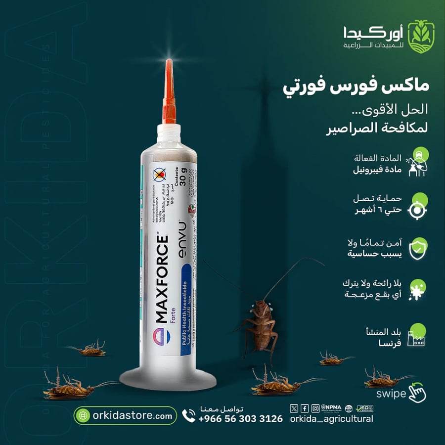 ماكس فورس فورتي جل لمكافحة صراصير 30 جرام