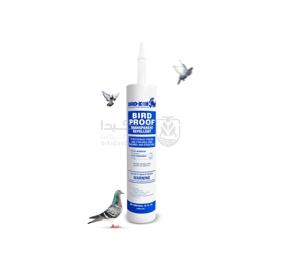 غراء طارد الحمام بيرد إكس الشفاف لمكافحة الحمام ومنع الوقوف والتعشيش 296 مل موديل Bird Proof