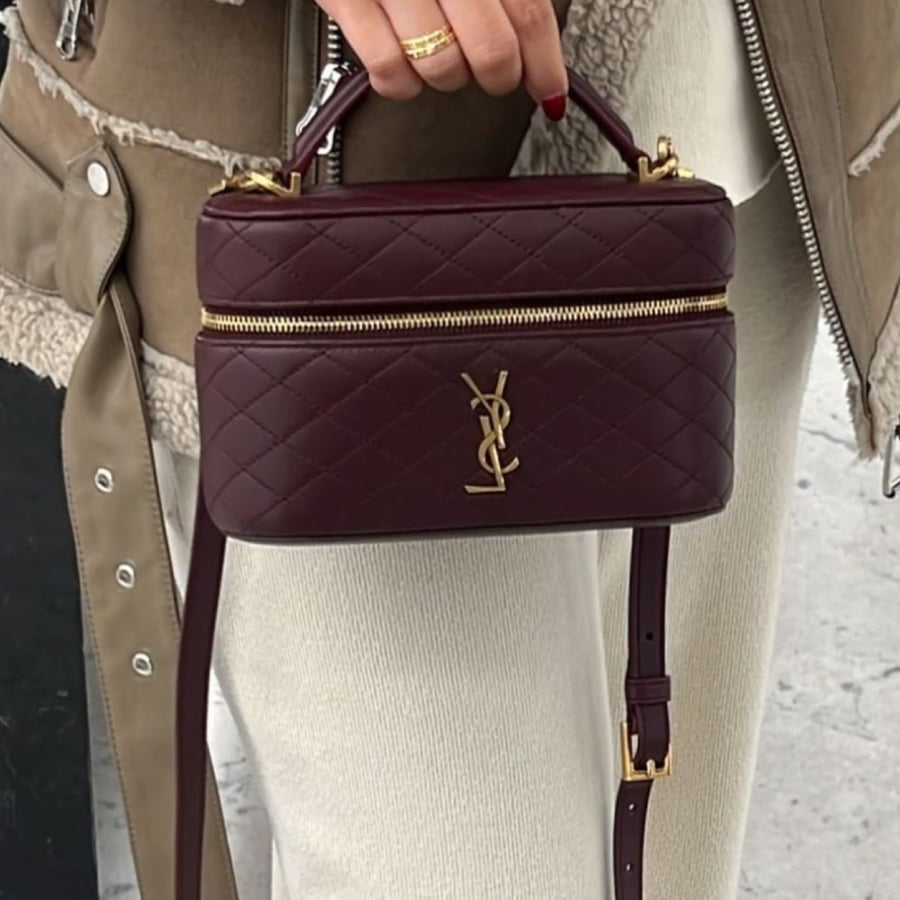 Saint Laurent YSL Vanity Bag – Burgund