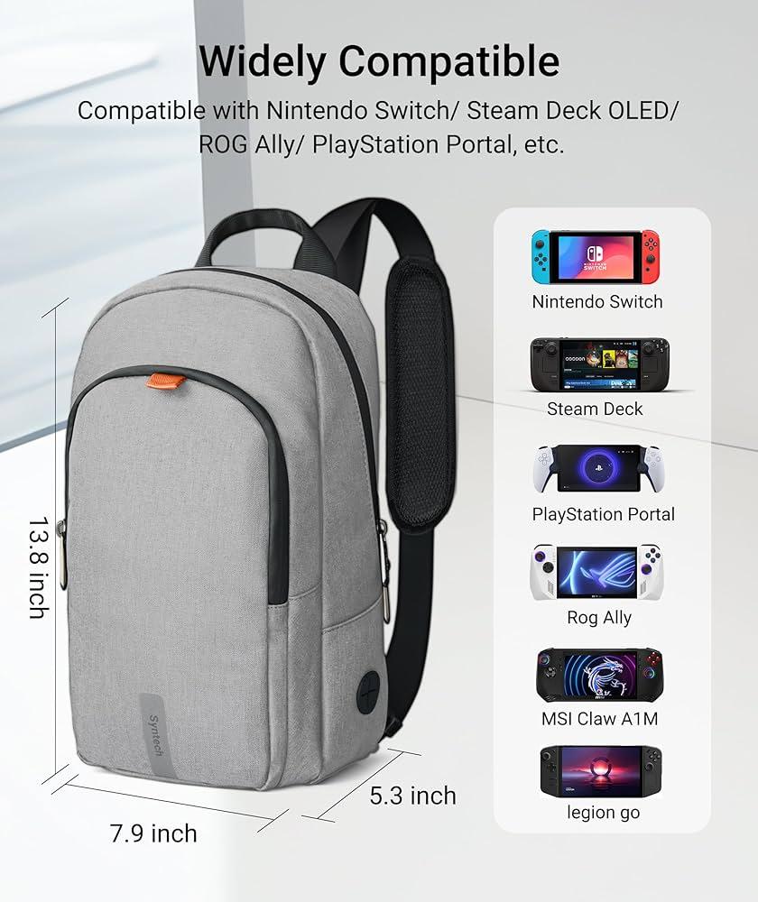 حقيبة Syntech المحمولة موديل G2 - رمادي لأجهزة Steam Deck و ROG Ally